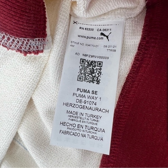 NWT Puma Whisper White We Are Legends Tye Crew Sweatshirt Size Small Women's - Picture 5 of 5